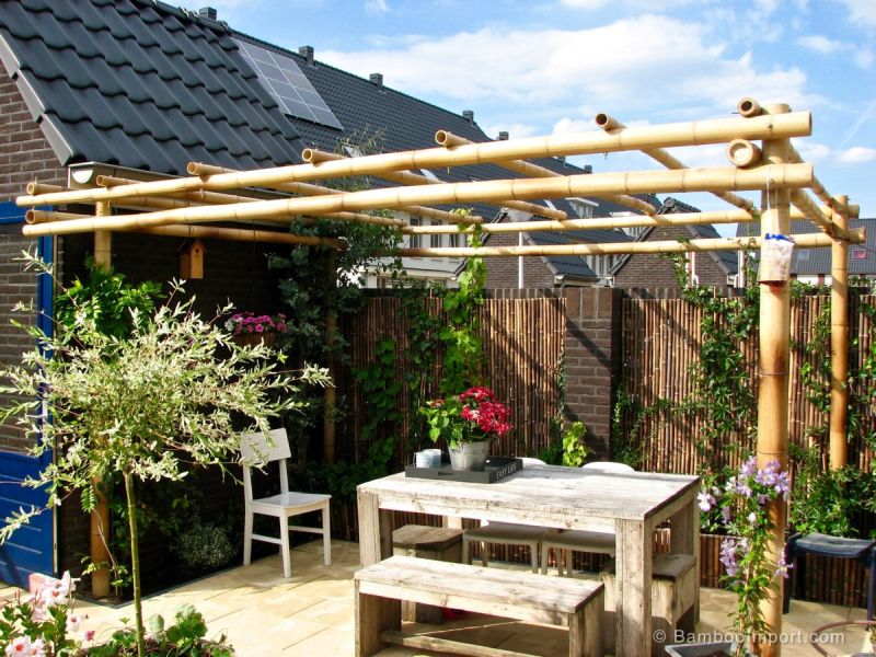 pergola en bambou à monter